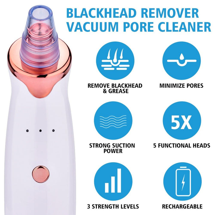 Blackheads Remover, Vacuum Pore Cleaner For Face, USB Rechargeable