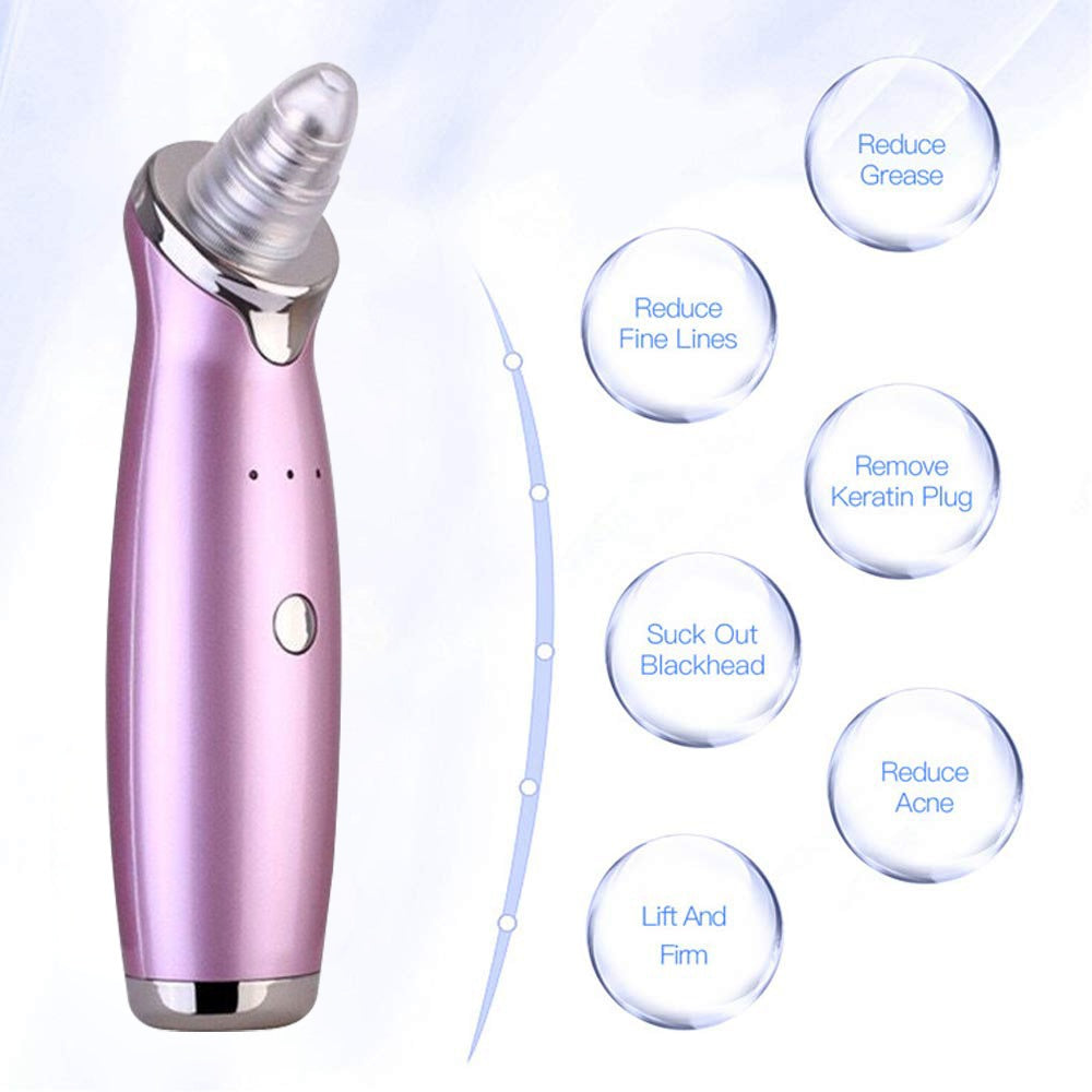 Electric Blackhead Remover, Pore Vacuum Suction, Diamond Dermabrasion Face Cleaner