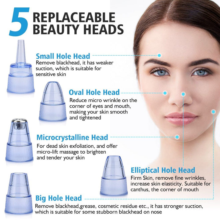 Blackheads Remover, Vacuum Pore Cleaner For Face, USB Rechargeable